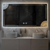 Specchio LED Rettangolare | Pulsanti touch | Funzione anti-appannamento | Temperatura di colore regolabile - Reyze Serie Good Vibes Modello 7